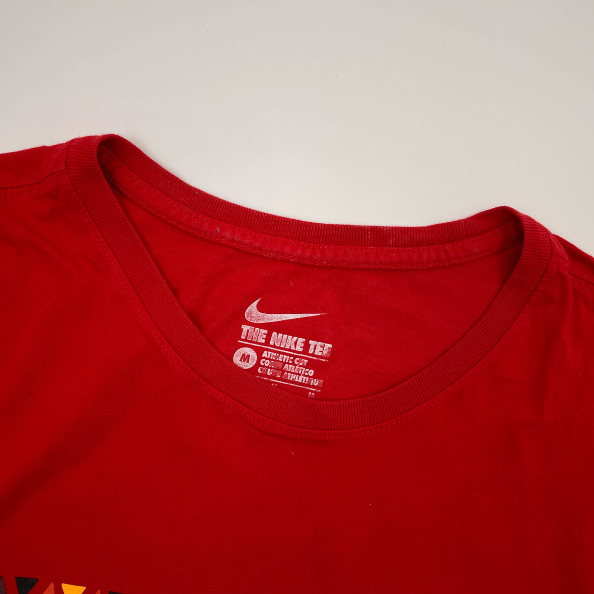 NIKE ナイキ THE NIKE TEE BIGロゴ プリント 半袖Tシャツ カットソー Mサイズ / 赤 レッド スポーツ 古着_画像3