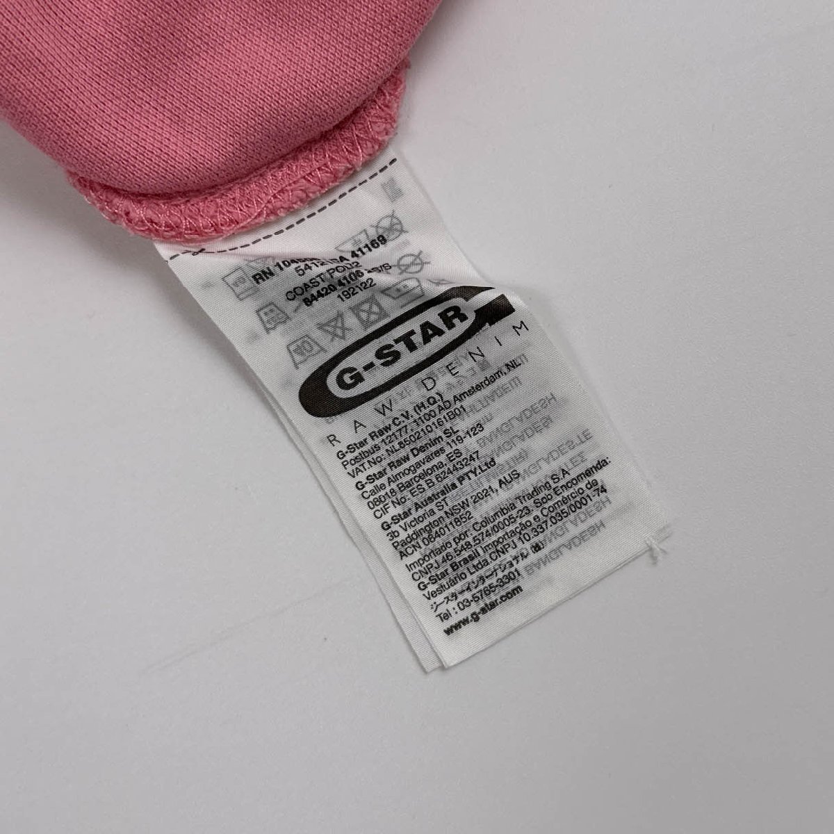 G-STAR RAW ジースター ロウ ロゴ入り プリント 半袖 ポロシャツ サイズ S /メンズ/ピンク_画像9