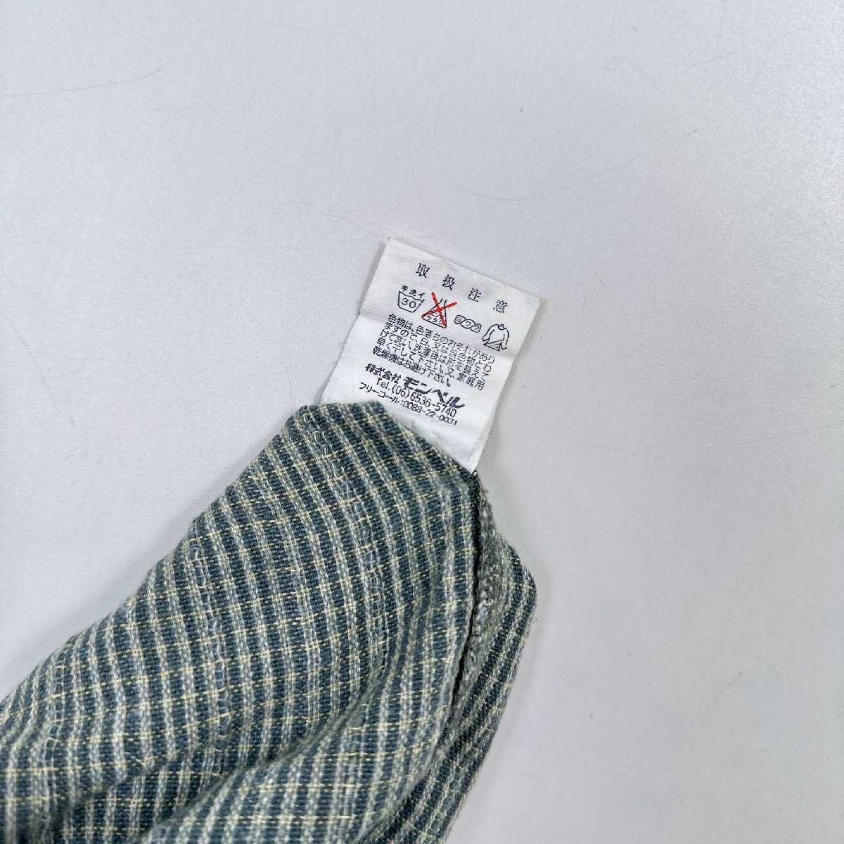 mont-bell モンベル コットン 半袖 シャツ チェック サイズ M (JAPAN) /メンズ/アウトドア/グリーングレー 系_画像6
