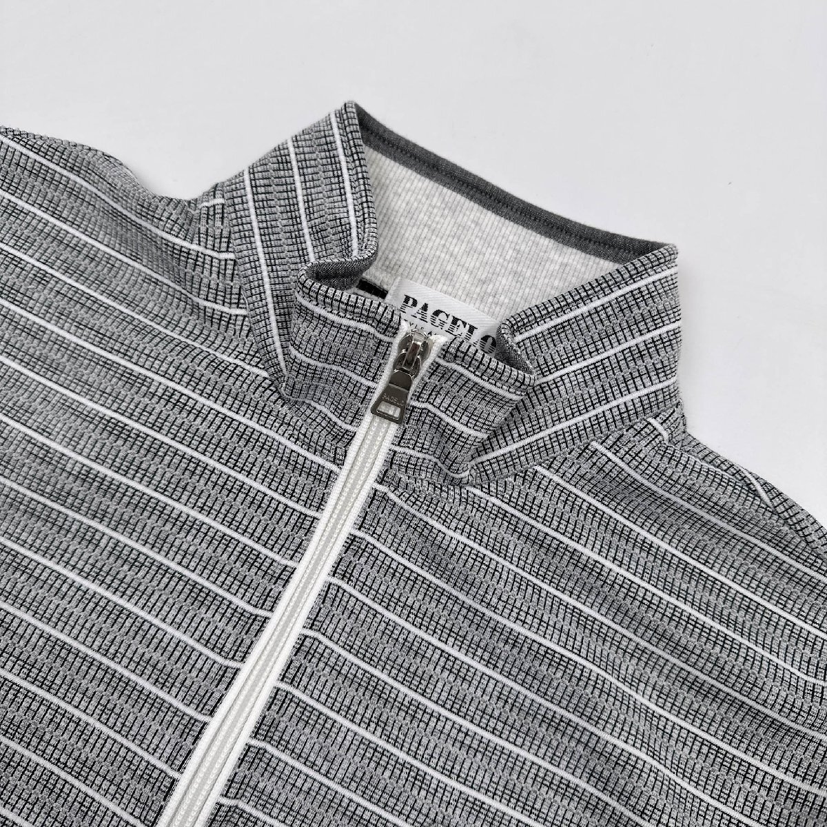  прекрасный товар *PAGELO Pajero вышивка дизайн рубашка-поло с коротким рукавом L размер / серый серия мужской джентльмен Anne jero сделано в Японии 