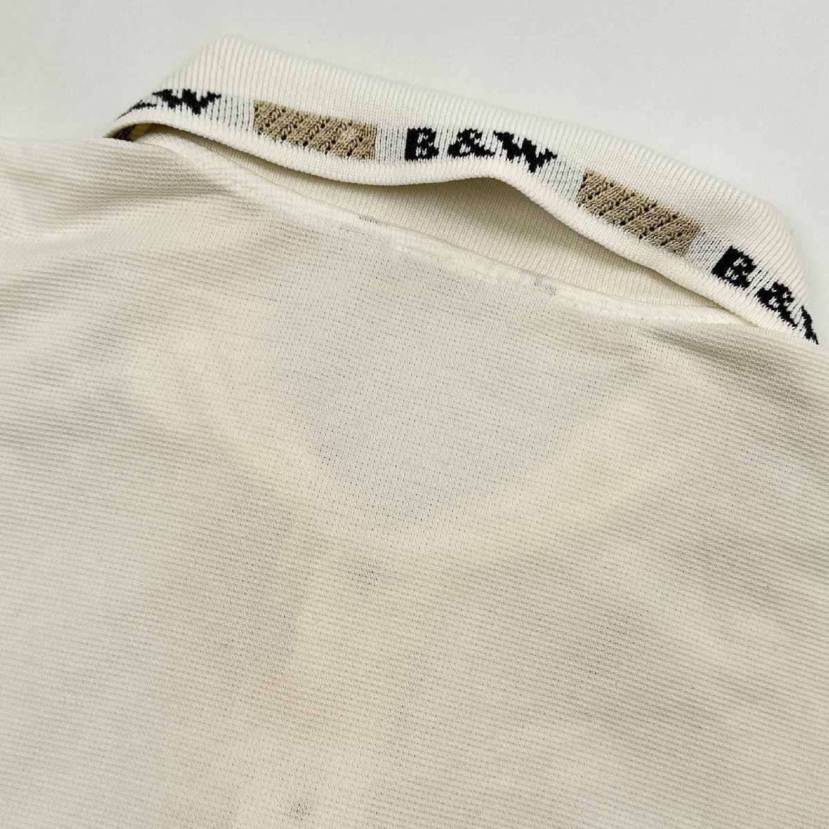 ゴルフ◆Black&White ブラック&ホワイト 刺繍 半袖 ポロシャツ サイズ LL/大きいサイズ/メンズ スポーツ 日本製_画像8