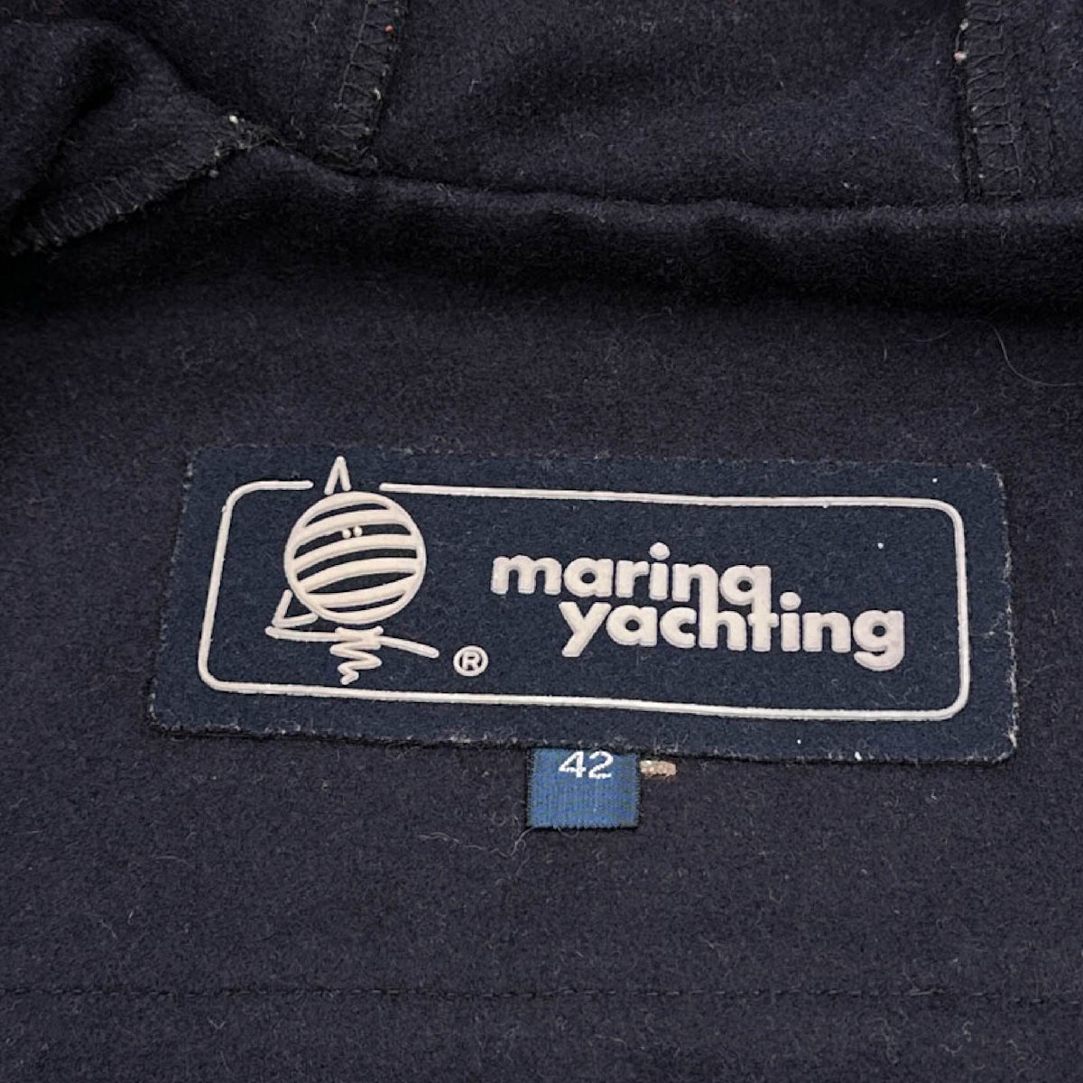 maring yachting マリーナ ヨッティング フード ウール ダッフルコート ( 42 ) /ネイビー_画像5