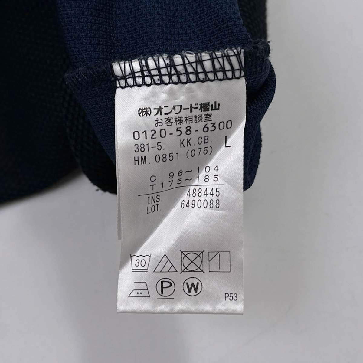 Calvin Klein PLATINUM カルバンクライン 半袖 ポロシャツ Lサイズ /ネイビー系/メンズ/オンワード樫山_画像10