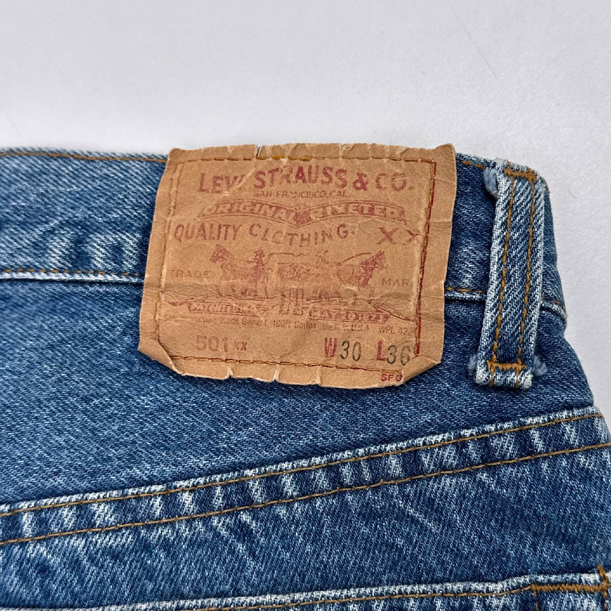 USA製 80s Levi's 501xx リーバイス 555 バレンシア工場 ボタンフライ デニムパンツ ジーパン ジーンズ W30/米国製/アメリカ製/ビンテージ_画像8