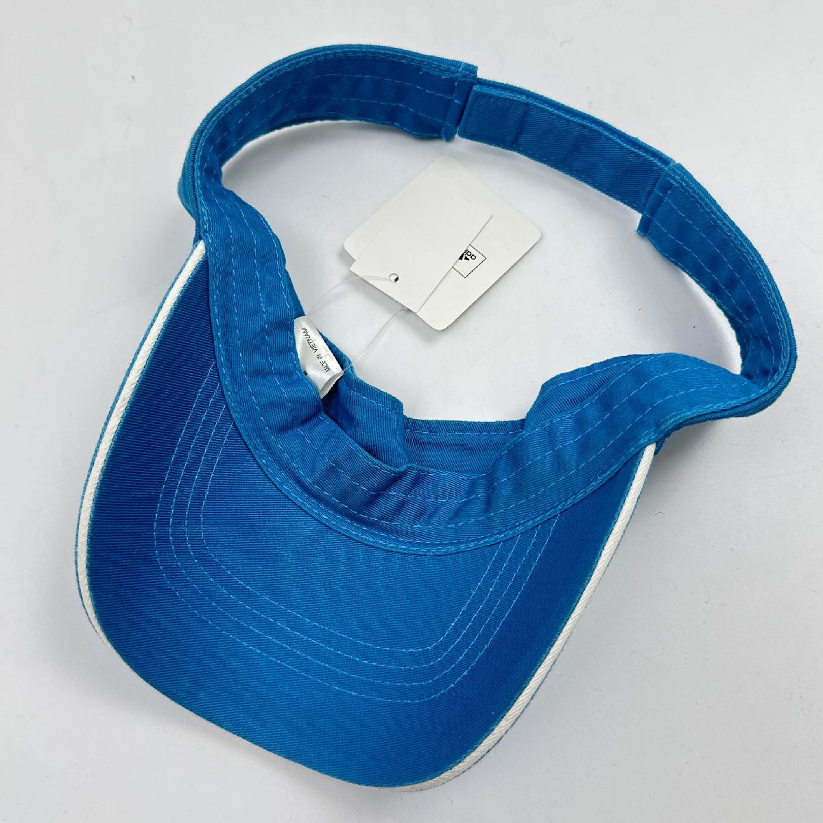 新品未使用◆adidas golf アディダスゴルフ サンバイザー 帽子 フリーサイズ 57~59cm / 水色_画像5