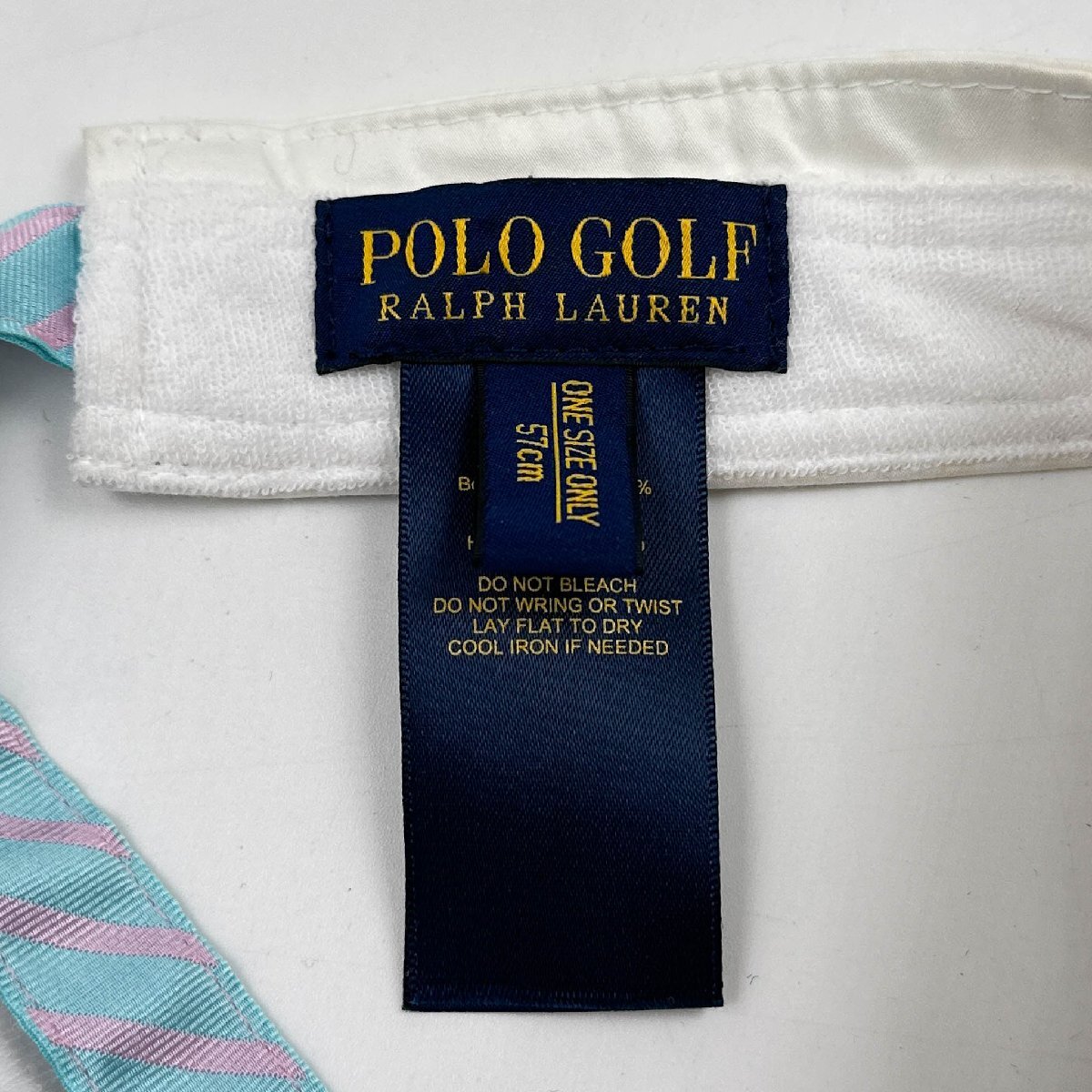 POLO GOLF RALPH LAUREN ポロゴルフ ラルフローレン サンバイザー 帽子 57cm / 白 ホワイト_画像7