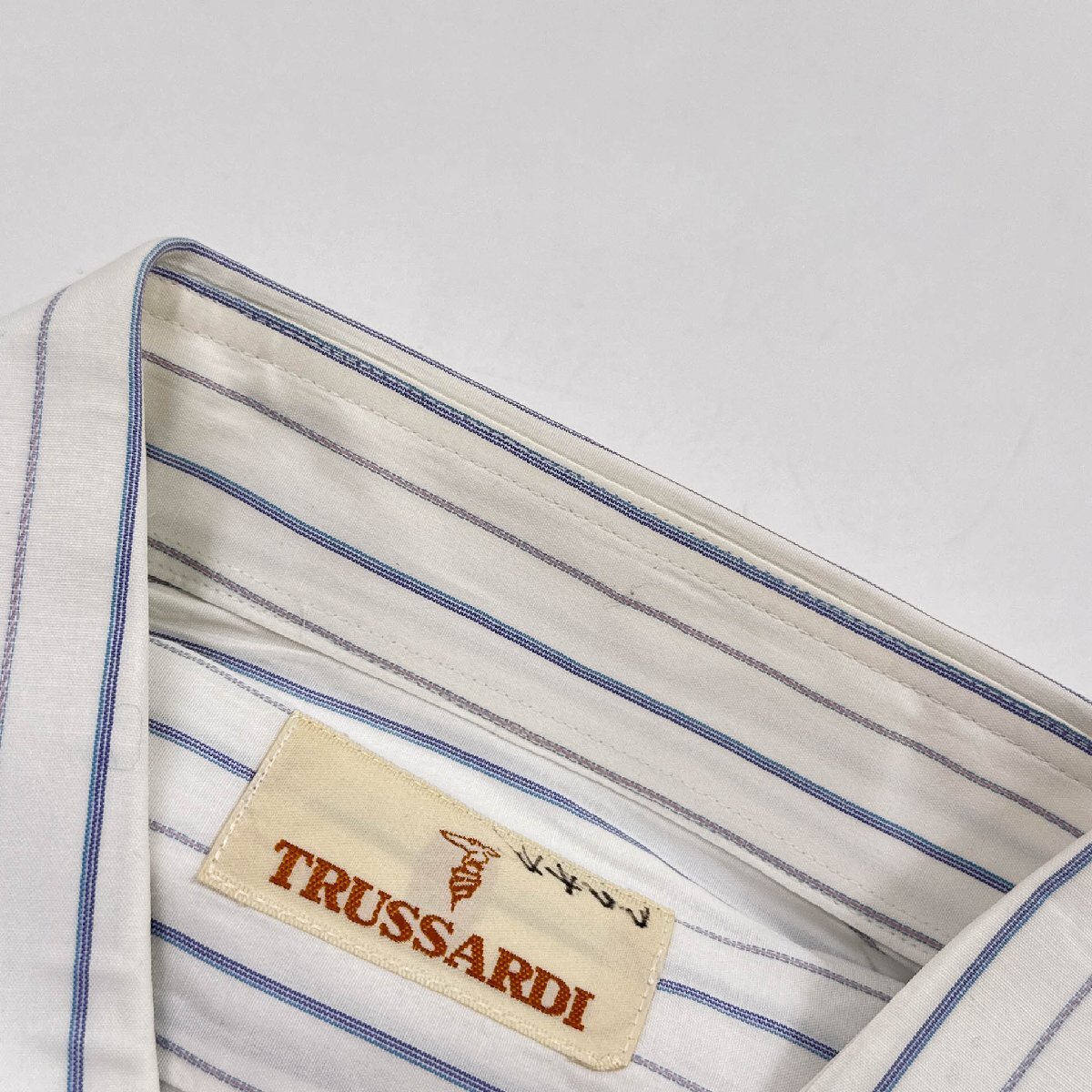 TRUSSARDI トラサルディ ストライプ 長袖 シャツ ワイシャツ/メンズ/_画像7