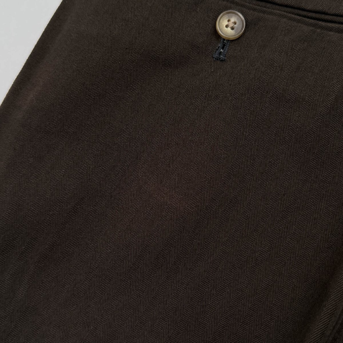 RAIKA INDUSTRY Leica хлопок слаксы брюки размер 50 / подпалина чай темно-коричневый мужской сделано в Японии 