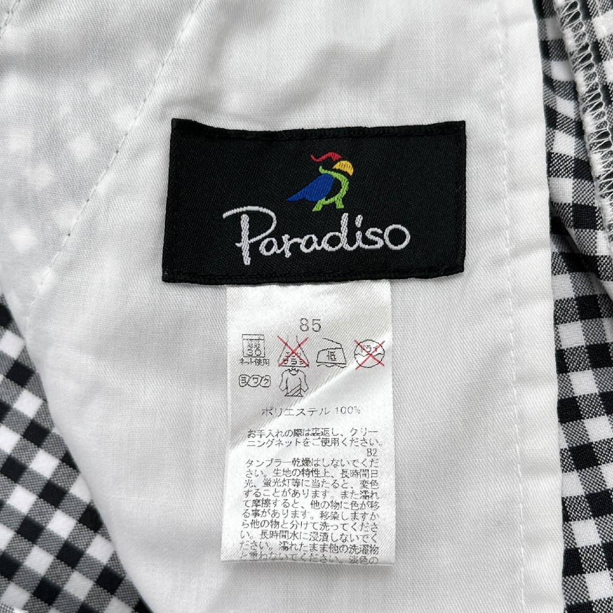 ゴルフ◆Paradiso パラディーゾ ギンガムチェック カーゴ スラックス パンツ ボトムス サイズ 85 /黒×白/メンズ/スポーツ/ドライ_画像5