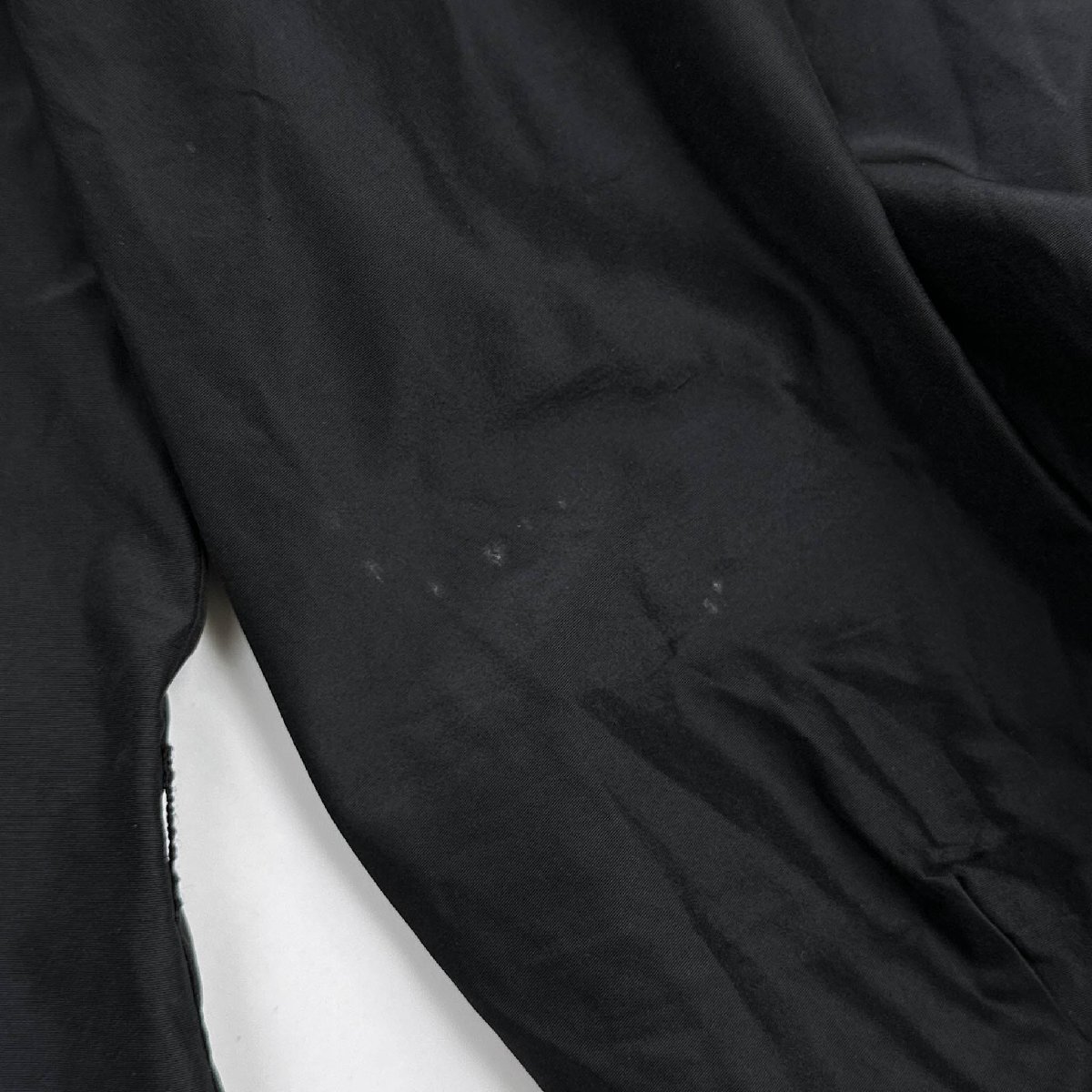 シルク混◆DAKS ダックス シェルボタン テーラードジャケット ブレザー ７部丈 春夏 13R/大きいサイズ 黒 ブラック/レディース/日本製 絹_画像4