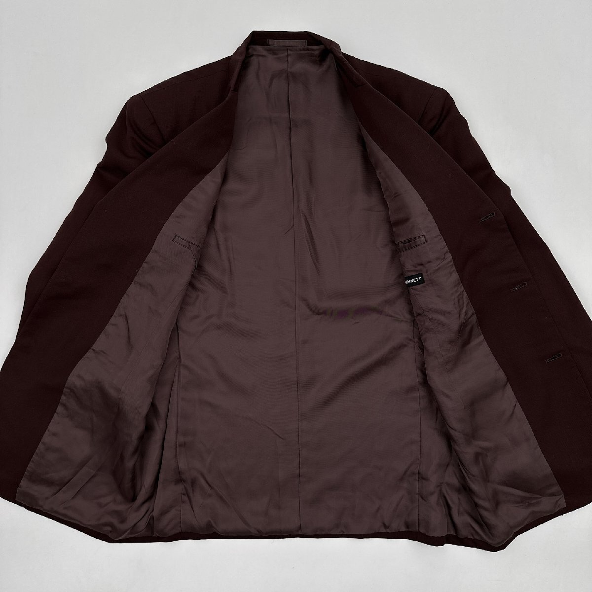 90s Vintage the first period *KATHARINE HAMNETT Katharine Hamnett 3B tailored jacket size L / black tag / red light brown group 