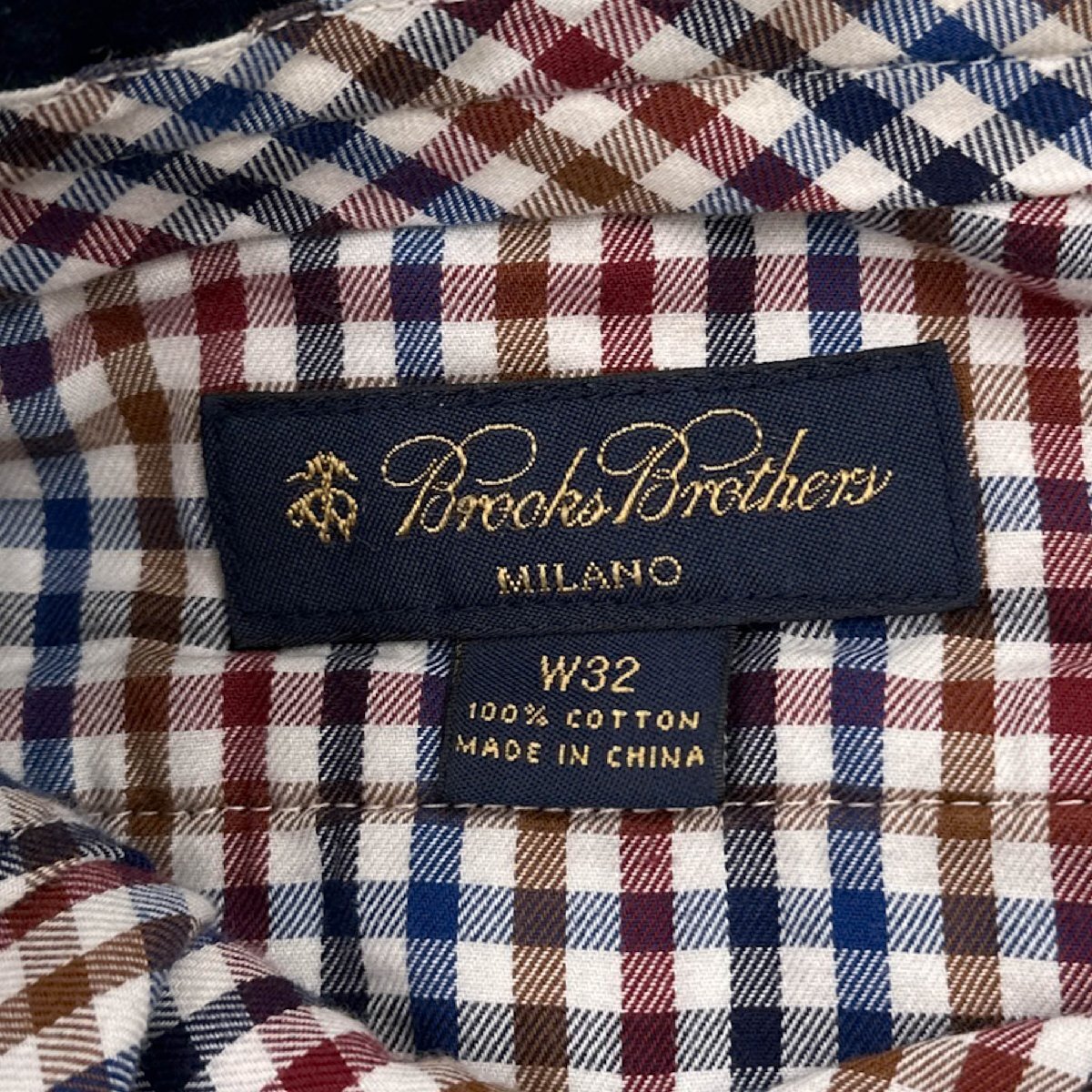 Brooks Brothers MILANO ブルックスブラザーズ コーデュロイ スラックス パンツ 裾ダブル ボトムス W32/ネイビー 系/メンズ アメトラ_画像5