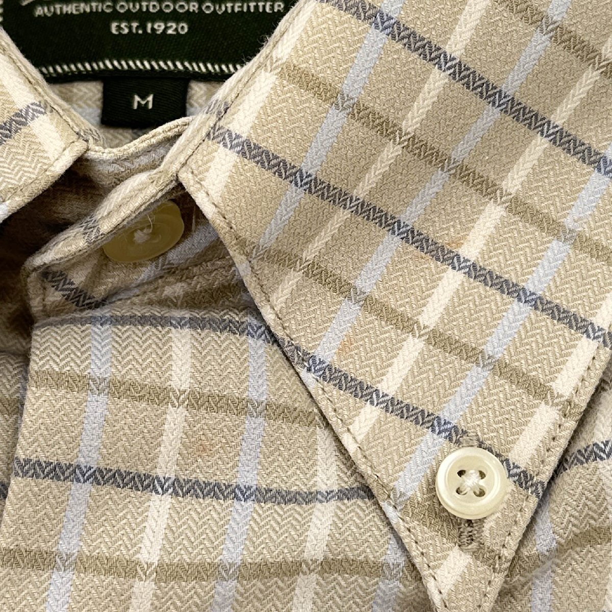 Eddie Bauer エディーバウアー WRINKLE RESISTANT チェック ボタンダウン BD 長袖シャツ M/ メンズ 古着 アウトドア_画像6