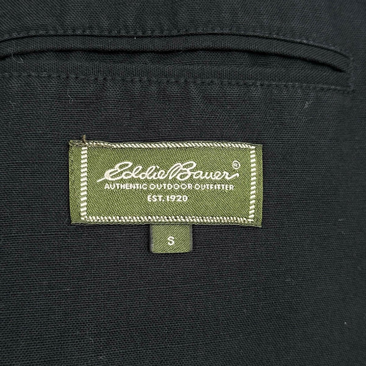 00's◆EddieBauer エディー バウアー コットン テーラードジャケット サイズ S /メンズ/ビンテージ/黒/ブラック_画像5