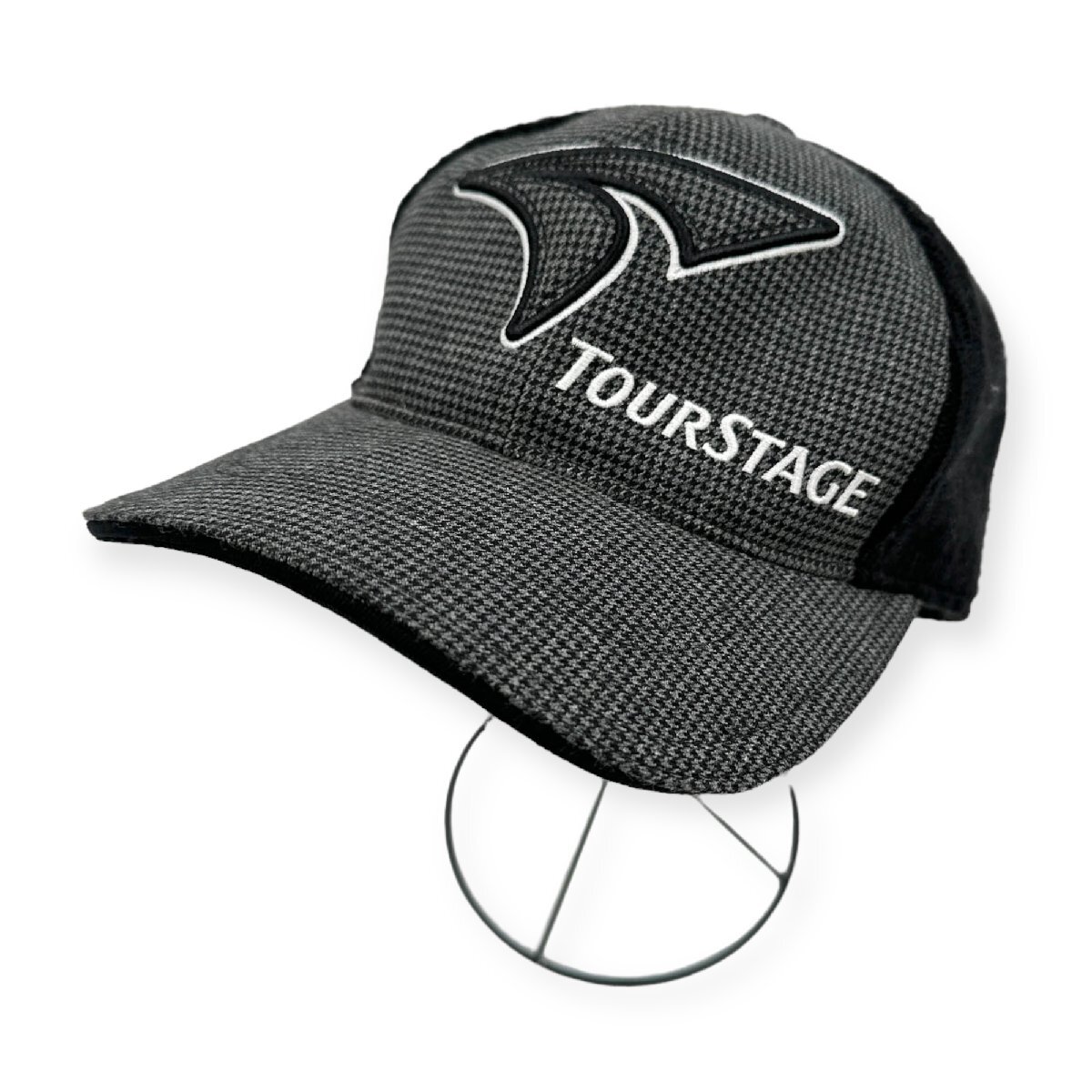  Golf *TOUR STAGE Tour Stage с логотипом тысяч птица рисунок переключатель вязаная шапка . колпак размер F/ чёрный черный / спорт 