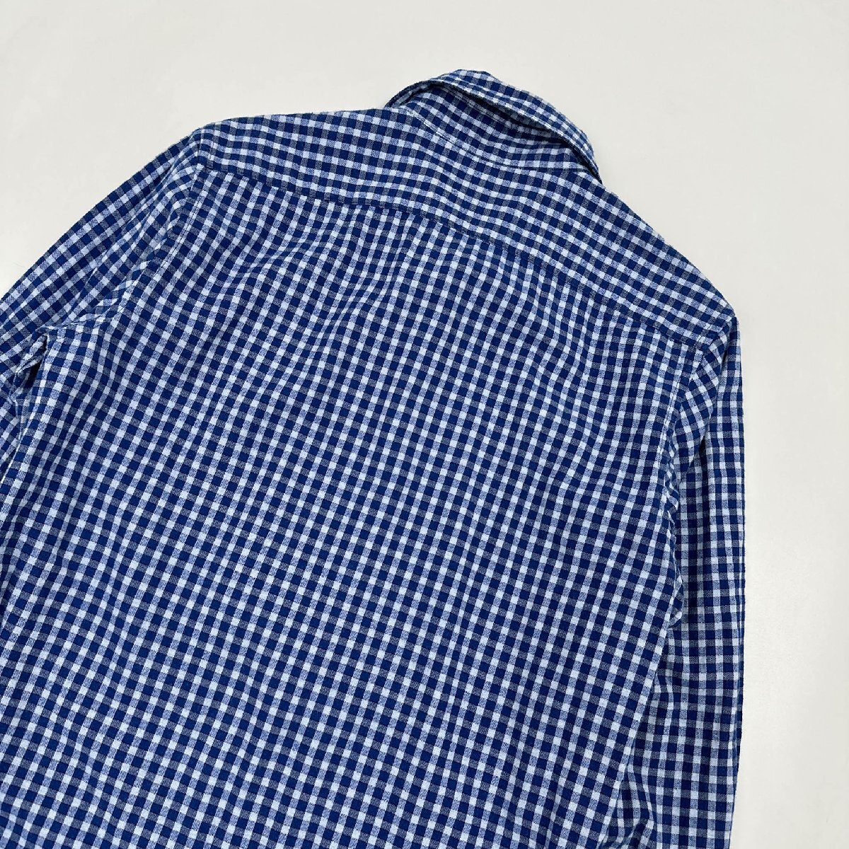 SENTINEL DECIDE センティネルディサイド チェック柄 長袖 シャツ サイズ 46/ブルー系 青系/メンズ 日本製_画像7