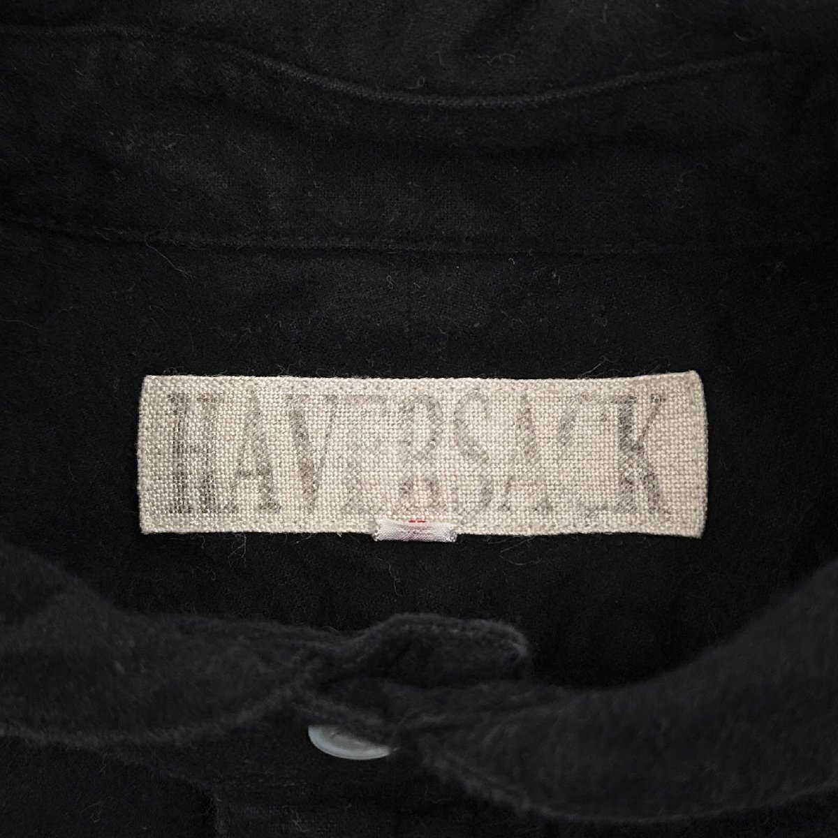 HAVERSACK ハバーサック ネルシャツ 両胸ポケット 長袖シャツ S/黒/ブラック/日本製/コットン_画像4