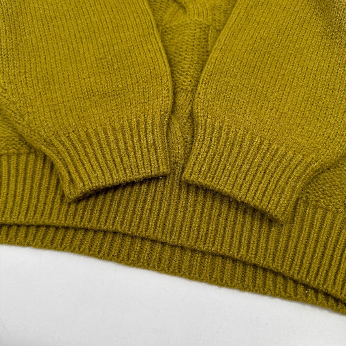 イタリア製◆Hadam's Creazioni デザイン ウールニットセーター サイズ 48 /からし色/C-OS6497/男女でも_画像4