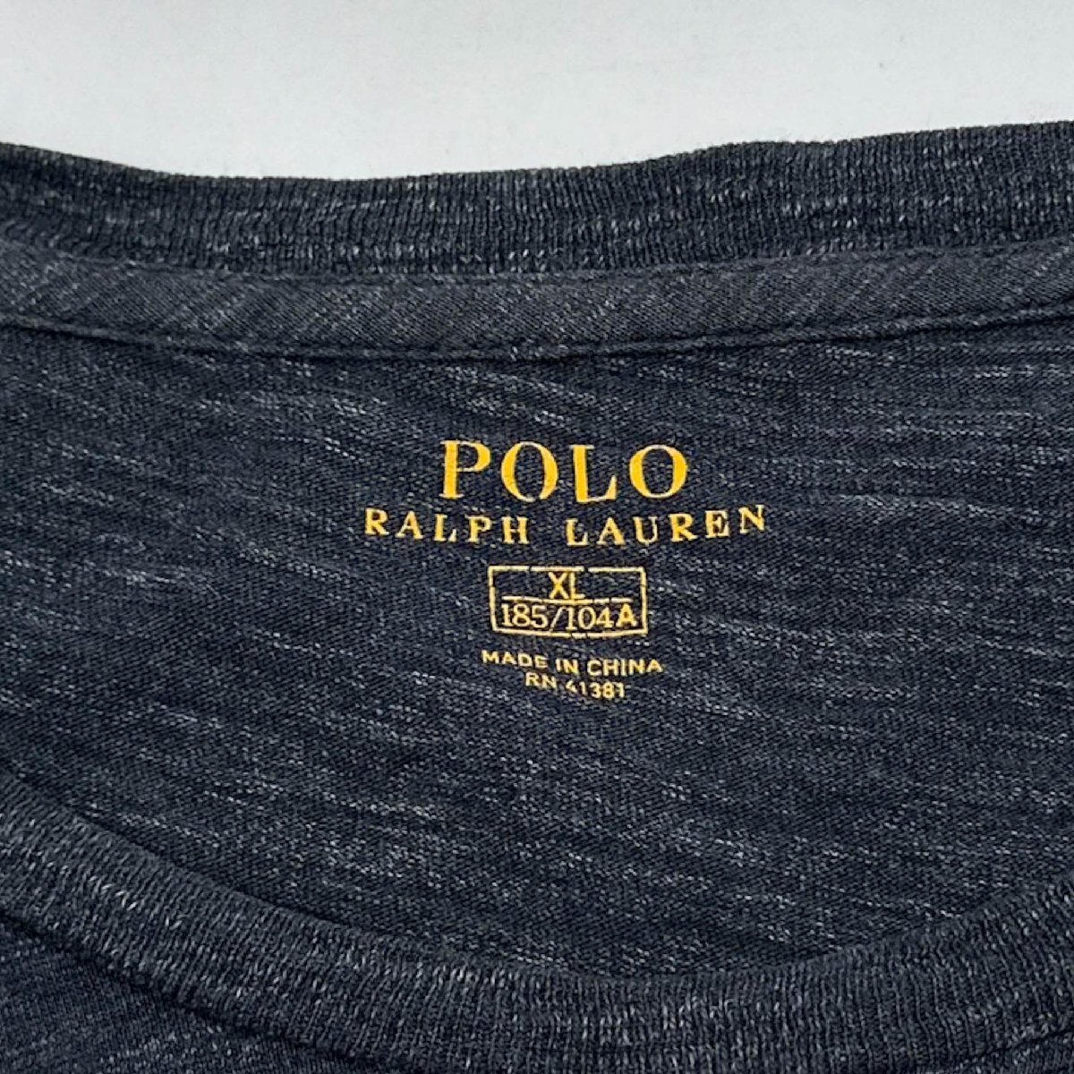 POLO RALPH LAUREN ポロラルフローレン ポニー刺繍 長袖Tシャツ ロンT カットソー XL / ネイビー系 メンズ アメカジ ビッグサイズ_画像4