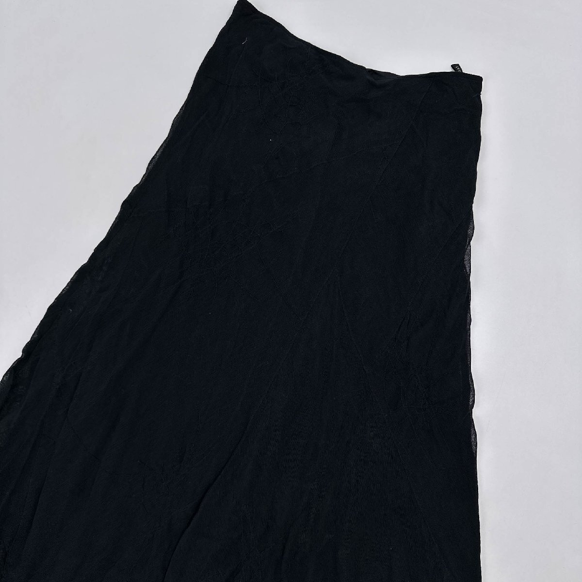 L'EQUIPE YOSHIE INABA レキップ ヨシエイナバ レースフレアスカート サイズ 9 /ビギ/黒 ブラック_画像2