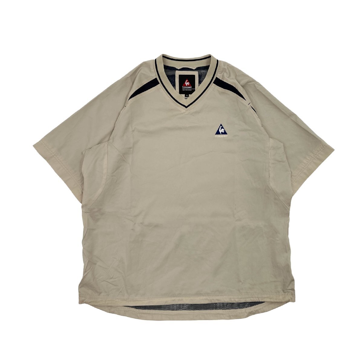 le coq sportif ルコック 半袖 ウインドブレーカー プルオーバー 裏地メッシュ LLサイズ/大きいサイズ スポーツ ゴルフ_画像1