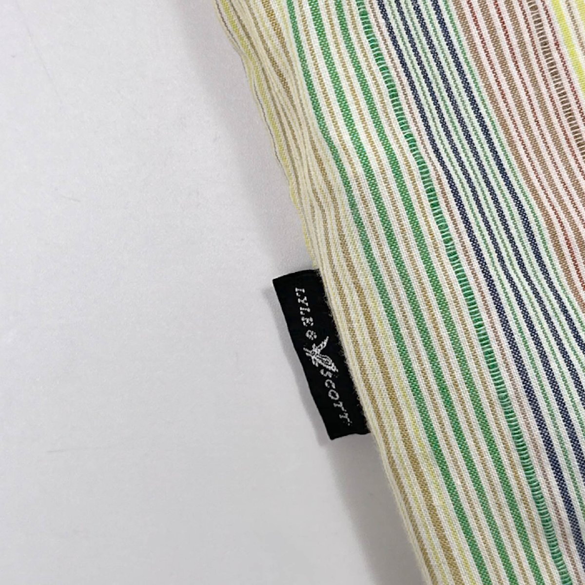 LYLE&SCOTT ライル&スコット Collection マルチ ストライプ柄 半袖 シャツ サイズ L /メンズ 日本製 ゴルフ_画像5