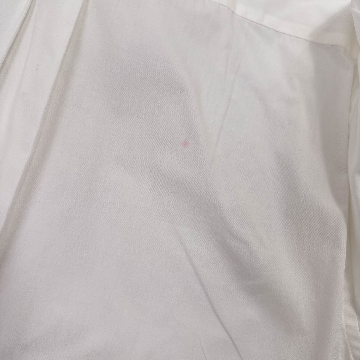 LANCEL paris ランセル 長袖シャツ ポケット付き ロゴ刺繍 サイズ M-82/メンズ/ホワイト/ワイシャツ_画像7