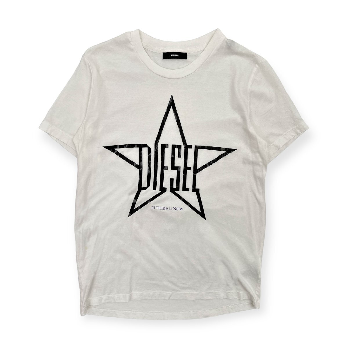 DIESEL ディーゼル スター 星 デザイン 半袖 コットン Tシャツ カットソー Mサイズ/白 ホワイト系/ディーゼルジャパン_画像2