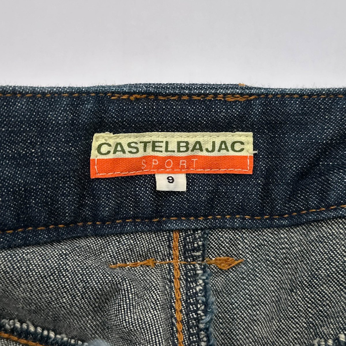 CASTELBAJAC カステルバジャック ストレッチ デニム ワイドパンツ バギーパンツ スラックス 9 /インディゴ/レディース/ライカ/日本製_画像6