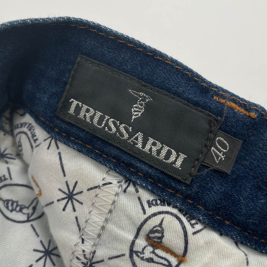 TRUSSARDI Trussardi tuck ввод Denim юбка-брюки шорты размер 40 / индиго Golf большой . association 