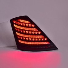  new goods, free shipping red smoked Mercedes Benz S Class AMG W221 previous term W222 style LED tail V2 current . turn signal model S550