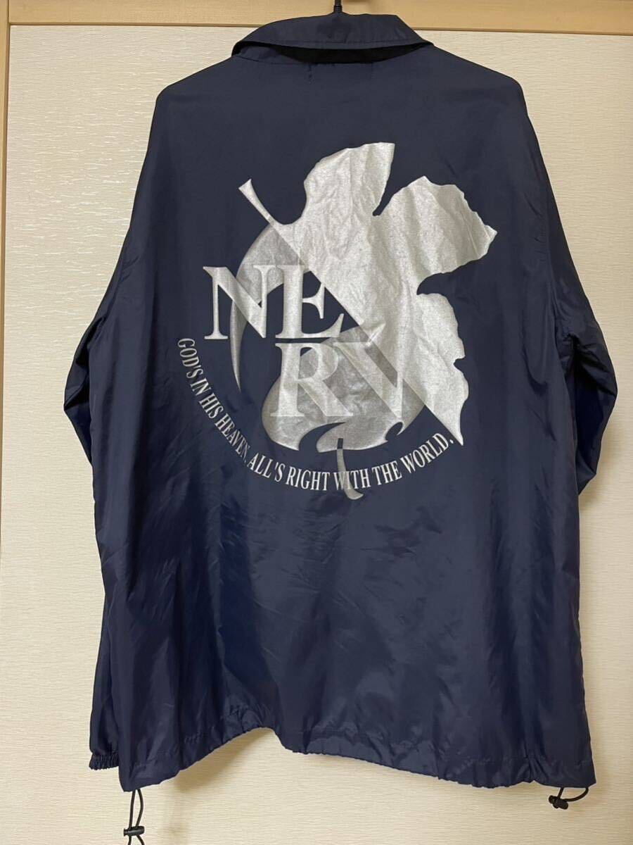 Uniform NERV コーチジャケット L ナイロン ネイビー EVANGELION エヴァ ネルフ 公式 ヱヴァ_画像1