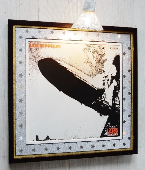 レッド・ツェッペリン 1st/名盤 レコジャケ ポスター 額入り/Led Zeppelin/ジミー・ページ/ロック アルバム アート/Framed Zeppelin Album_画像1