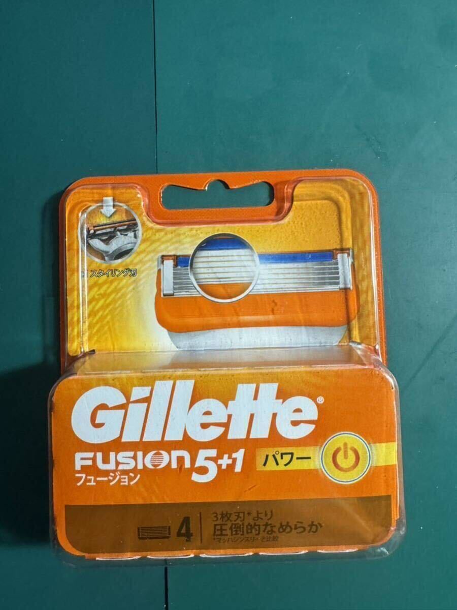 純正品 Gillett FUSION ジレットフュージョン 5＋1 パワー 替刃 4個入 ⑤_画像1