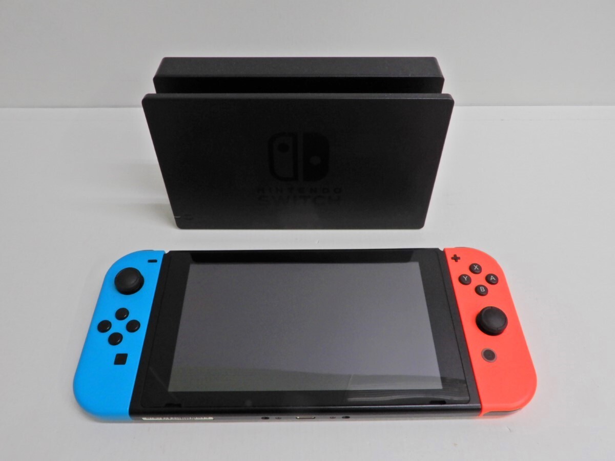 062Z470★【中古/動作品】 Nintendo Switch 本体 バッテリー強化版 HAC-001 (-01) 【ジョイコン・ドック付属】_画像1