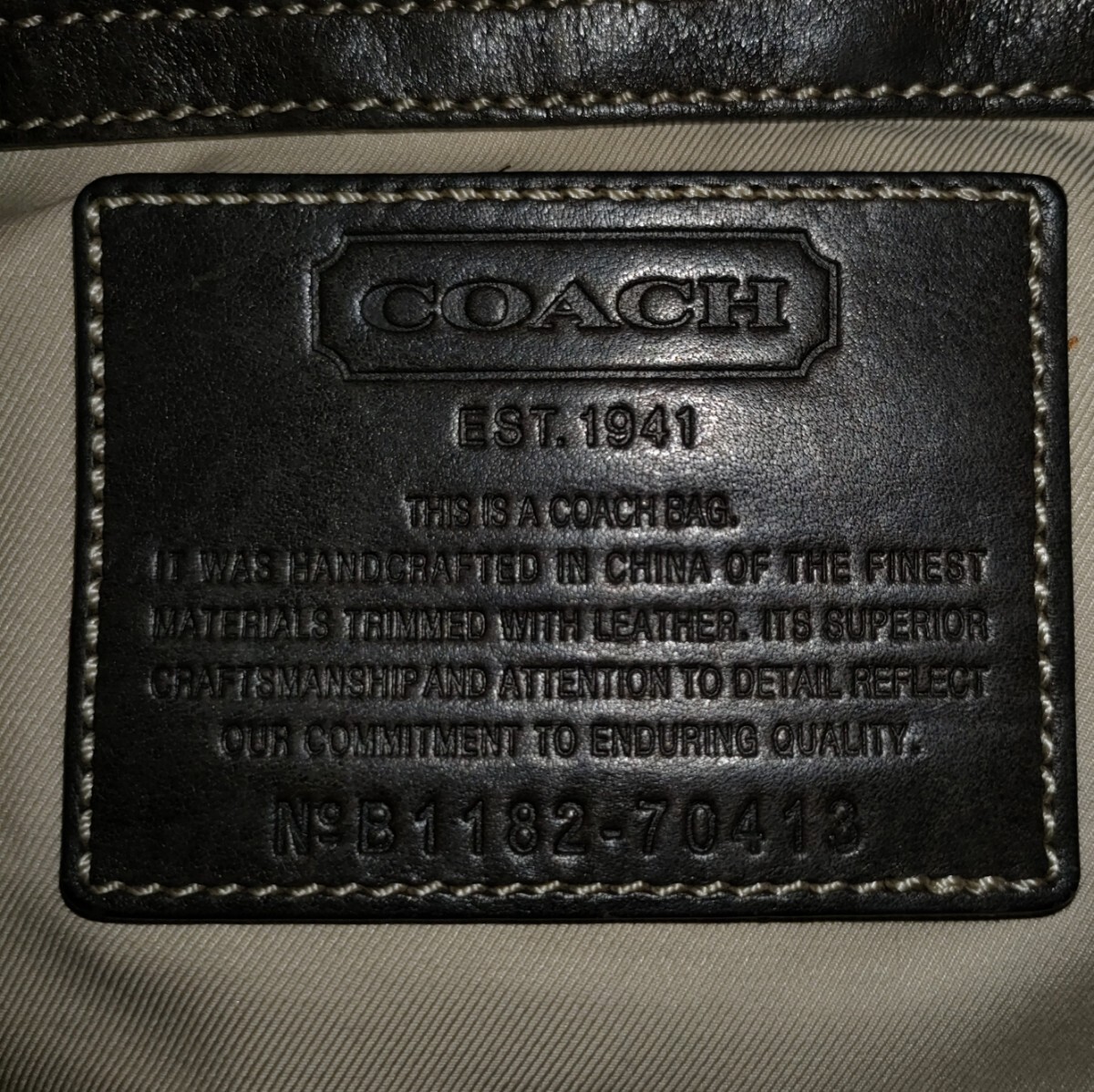 送料無料 美品 COACH コーチ メンズ トートバッグ キャンバス ストライプ トート 70413 デニム