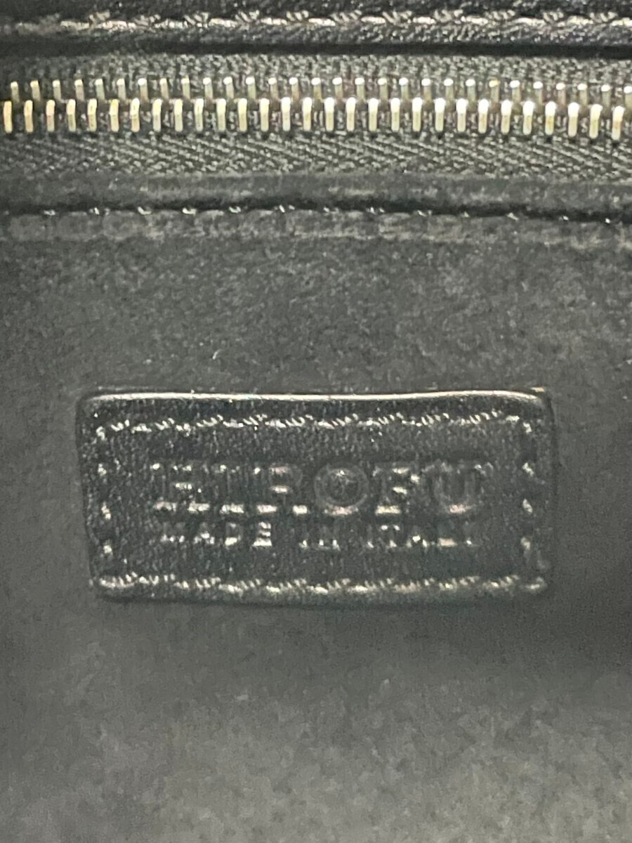 HIROFU ヒロフ トートバッグ レザー 鞄 シルバー金具 A4収納 イタリア製 ブラックの画像7