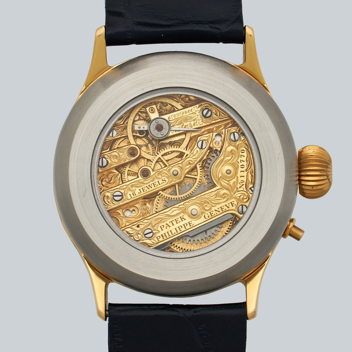 アンティーク Marriage watch Patek Philippe 懐中時計をアレンジした40mmのメンズ腕時計 半年保証 手巻き スケルトンの画像2