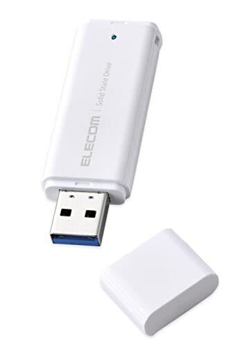 エレコム 外付けSSD 1TB ポータブル USB 5Gbps / USB3.2（Gen2）対応 小型 キャップ式 ホワイト ES_画像1