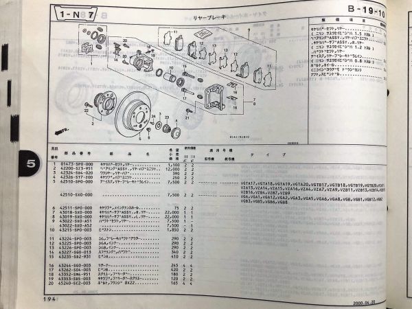 ◆◆◆オデッセイ プレステージ　RA5　純正パーツカタログ　3版　00.04◆◆◆_画像5