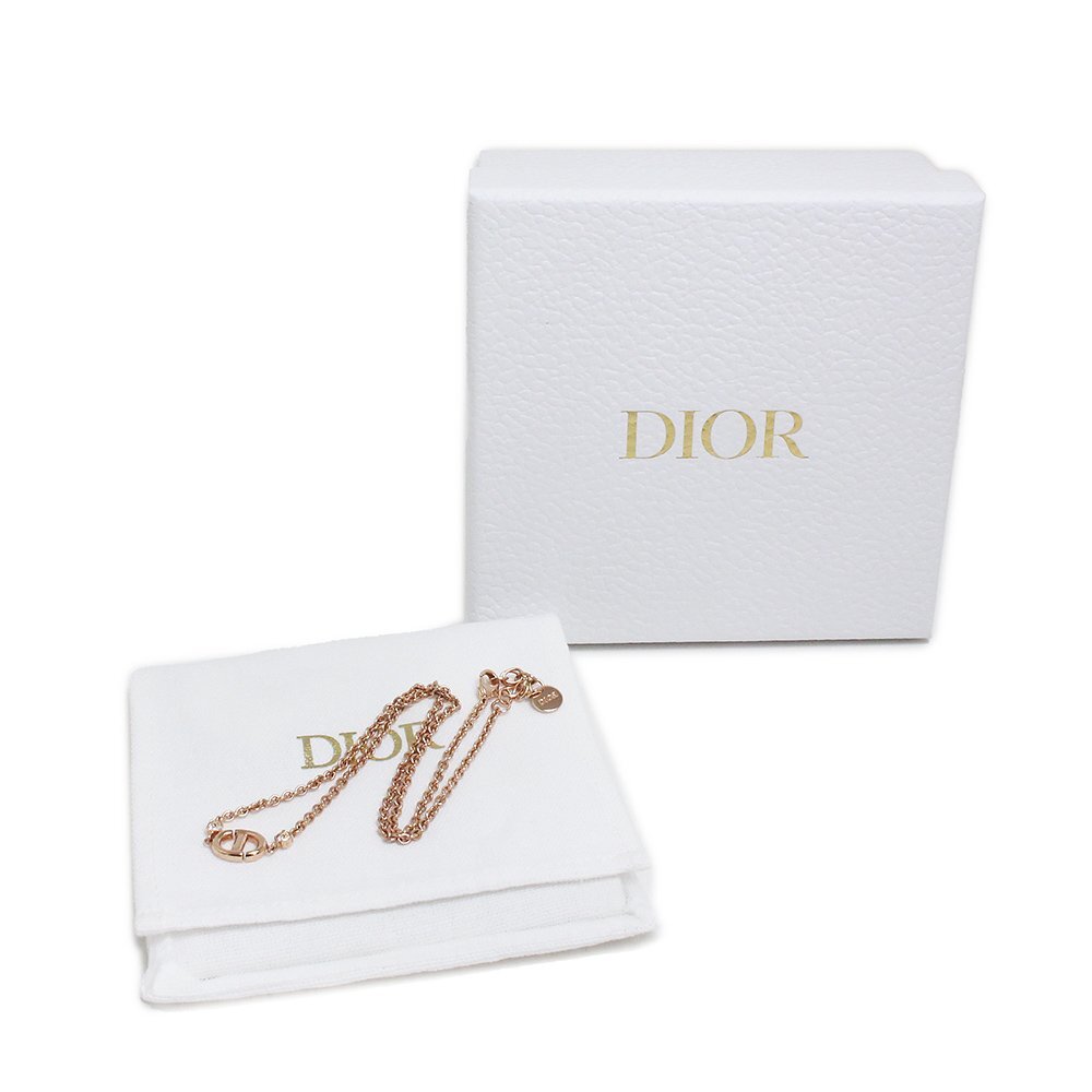 ( new goods * unused goods ) Christian Dior Christian Dior CD NAVY navy necklace pink gold N1823CDNCY_D12P box attaching 