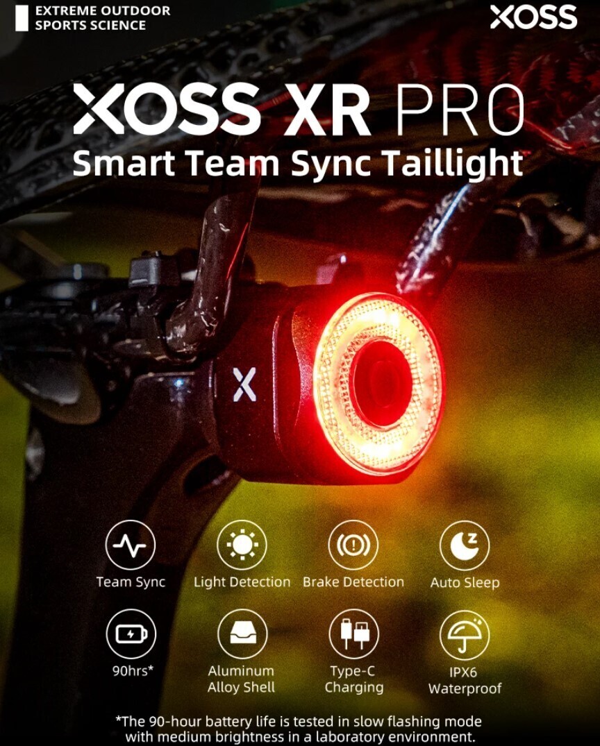 動画あり】2セット 同期機能 XOSS XRPRO 最新テールライト　ロードバイク　マウンテンバイク　自転車　キックボード　クロスバイク_画像7