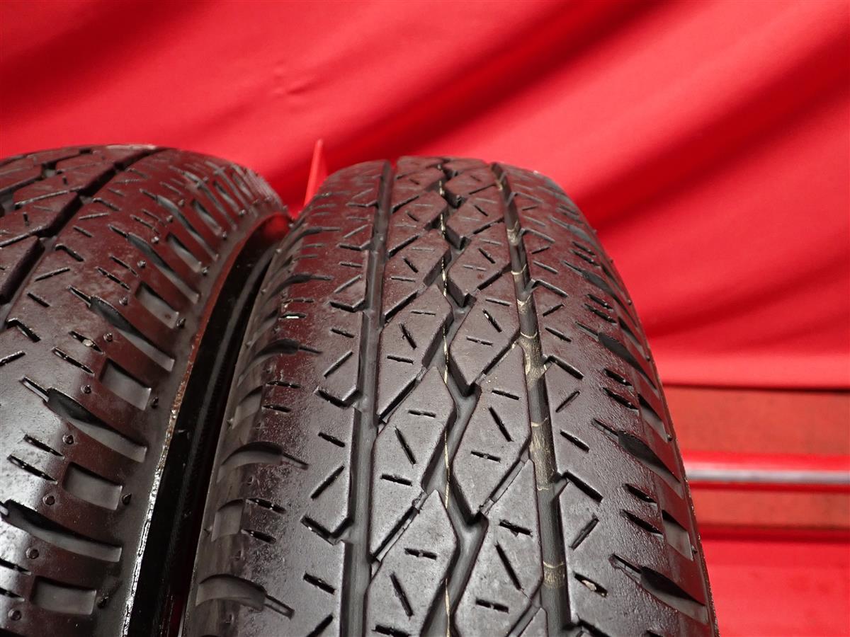 中古タイヤ 145R12 8PR 2本セット ブリヂストン K305 BRIDGESTONE K305 8.5分山★n12 商用車8PR バモス ライトトラックダブルタイヤ_画像7