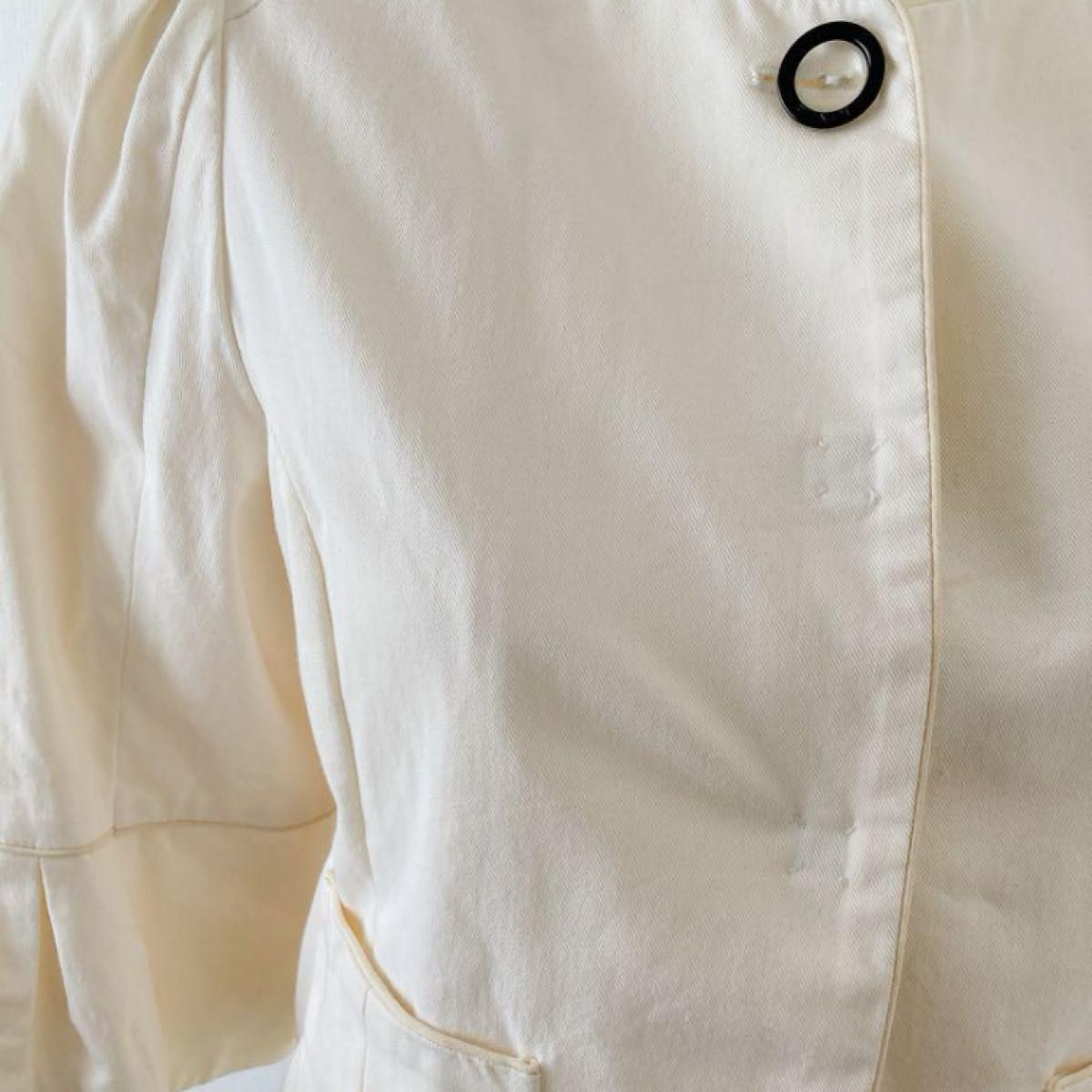 希少 春フェンディ FENDI 白半袖ふんわりショート丈 スプリング サマージャケット