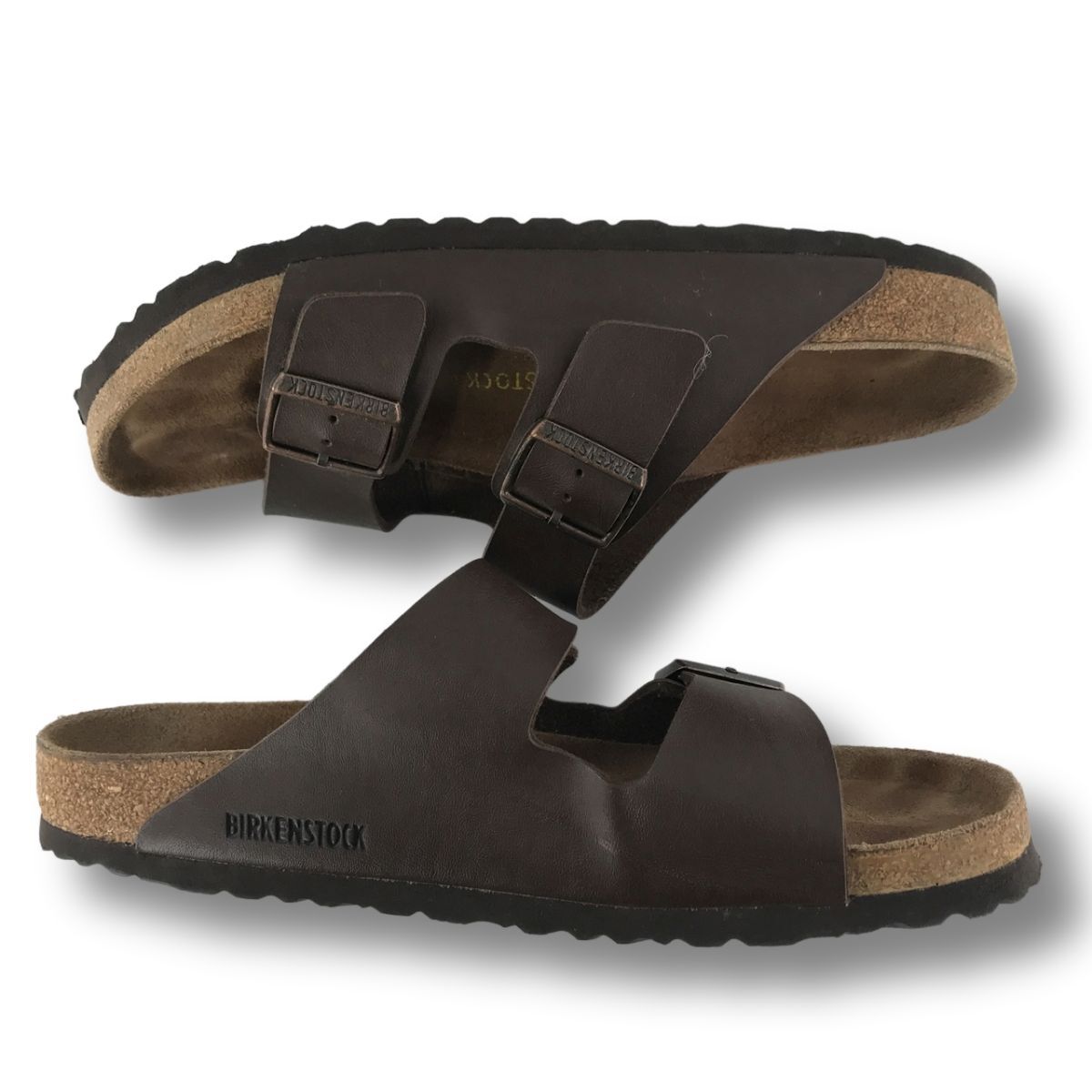 《オススメ◎》BIRKENSTOCK ビルケンシュトック★レザースライドサンダル*シューズ*靴*ブラウン*サイズ27㎝(AC1085)◆S80の画像5