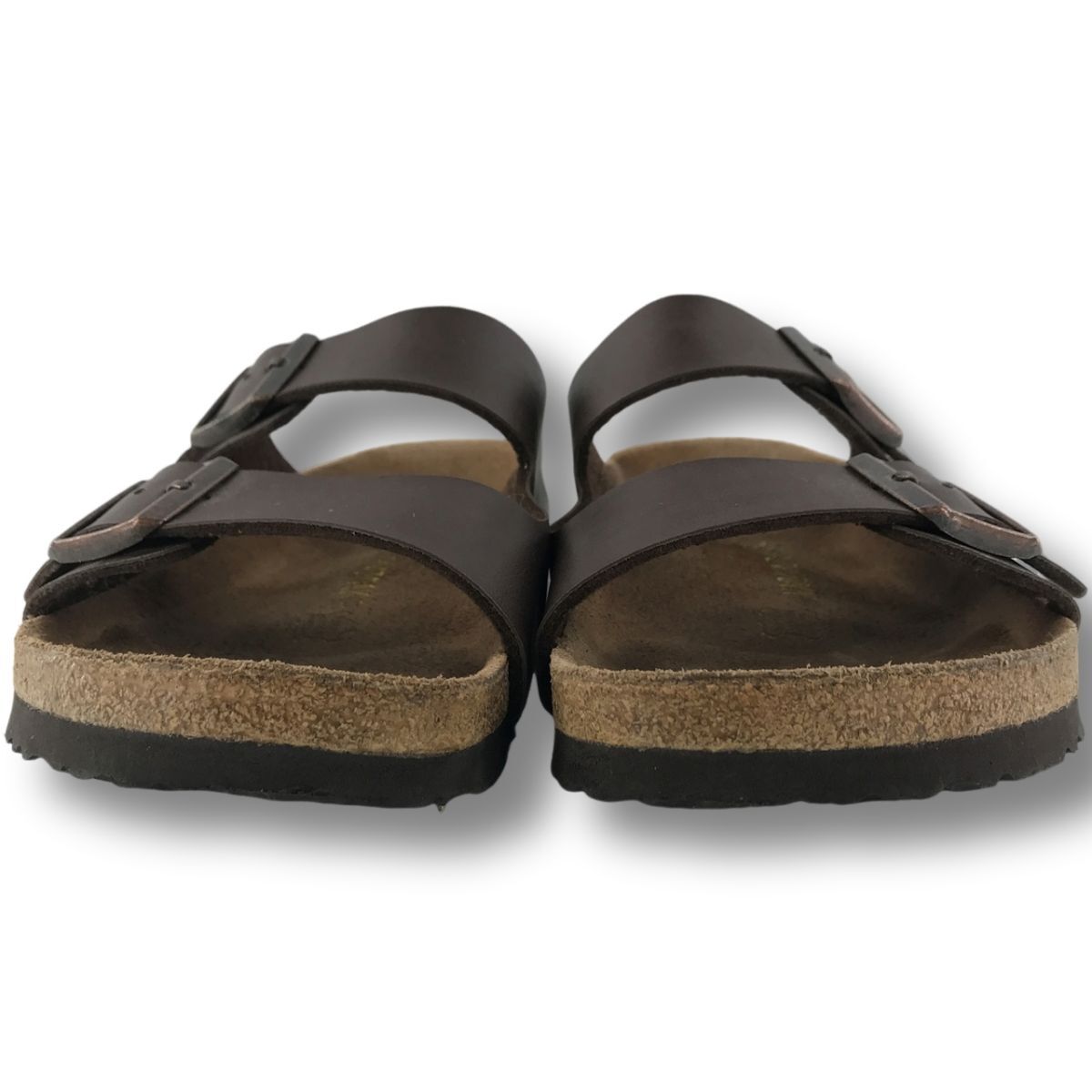 《オススメ◎》BIRKENSTOCK ビルケンシュトック★レザースライドサンダル*シューズ*靴*ブラウン*サイズ27㎝(AC1085)◆S80の画像2