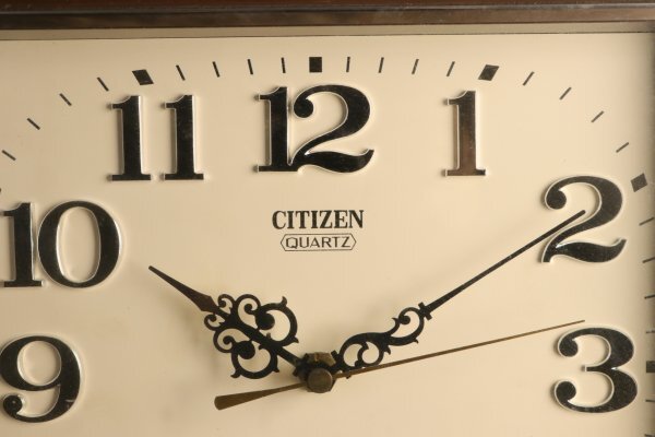 CITIZEN シチズン 木製 掛け時計 CRYSTRON Q4000-K305 日本製 無垢 クォーツ アナログ ウォーツクロック インテリア クリストロン MA0804_画像3