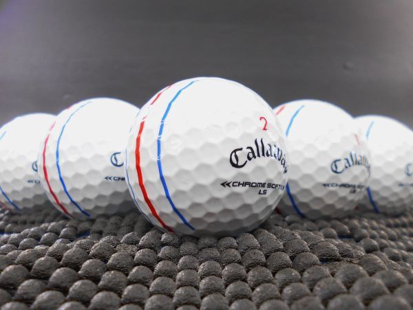 [E0I-01A] Callaway CHROME SOFT X LS Triple track 2022年モデル ホワイト 30球 キャロウェイ クロムソフト ロストボール_画像1