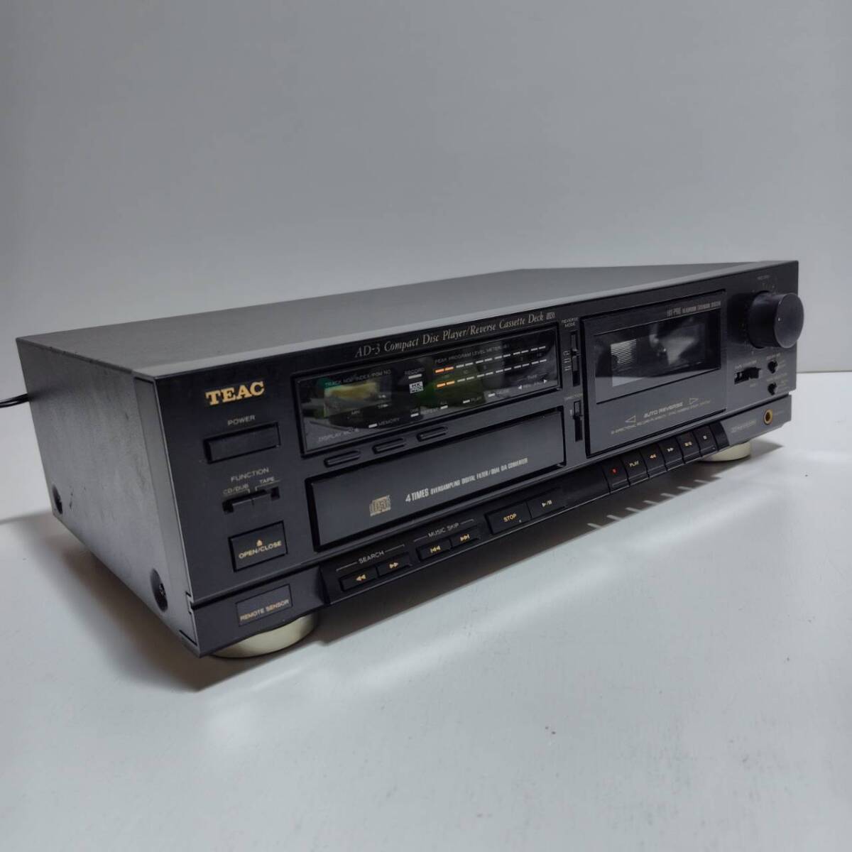 TEAC ティアック CD/カセットデッキ AD-3 通電確認 ジャンク品 オーディオ機器の画像2