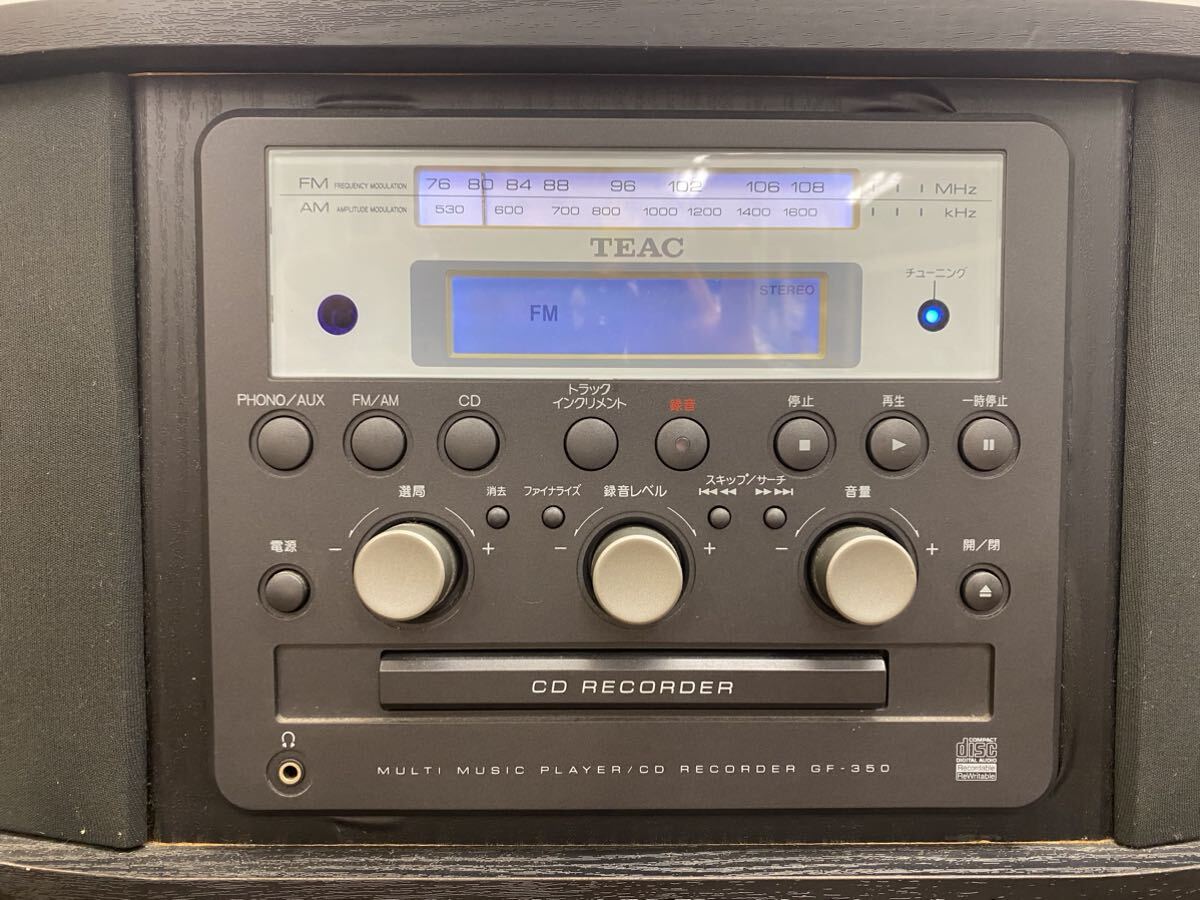 I★ 動作品TEAC ティアック GF-350 AM/FMステレオレコードプレーヤー CDレコーダー の画像2
